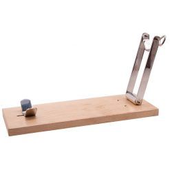 Comprar jamonero plegable inox con base de madera Flores Cortés 17842