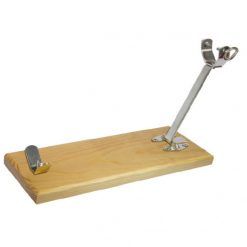 Comprar jamonero plegable inox con base de madera 17817 Flores Cortés