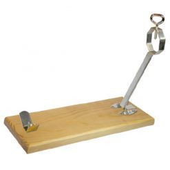 Comprar jamonero plegable inox con base de madera 17601