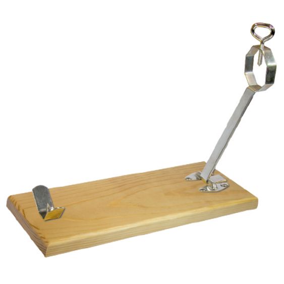 Comprar jamonero plegable inox con base de madera 17601