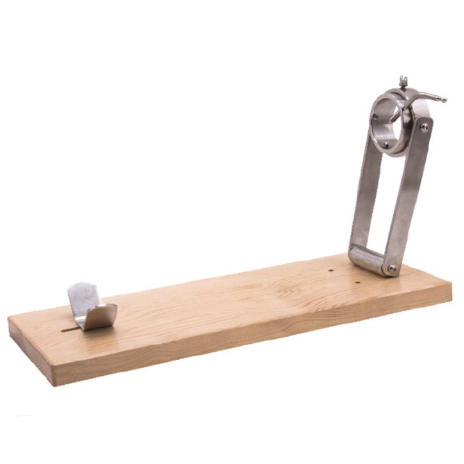 Comprar jamonero plegable profesional inox con base de madera Flores Cortés 17844