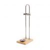 Comprar jamonero vertical inoxidable con base de madera Flores Cortés 17401