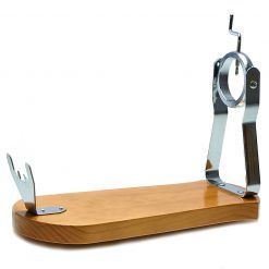 Jamonero barato inox de madera con agarre de aro